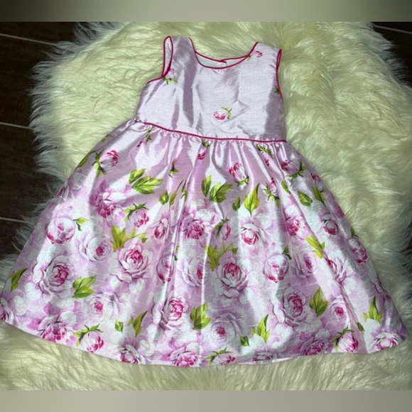 Floral Pink Kids Dress - Picture 1 of 5
